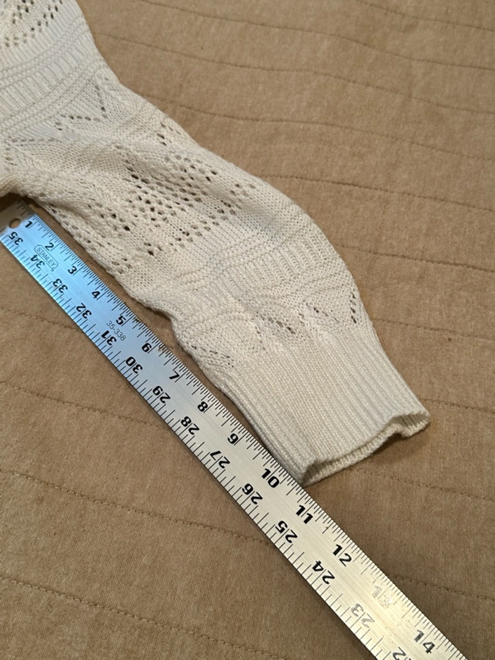 89th & Madison Cream Open-Knit Long Cardigan - Picture 9 of 10